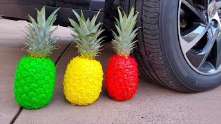 EXPERIMENT: Car vs Pineapple, Coca Cola, Balloons | Crushing Crunchy & Soft Things by Car!