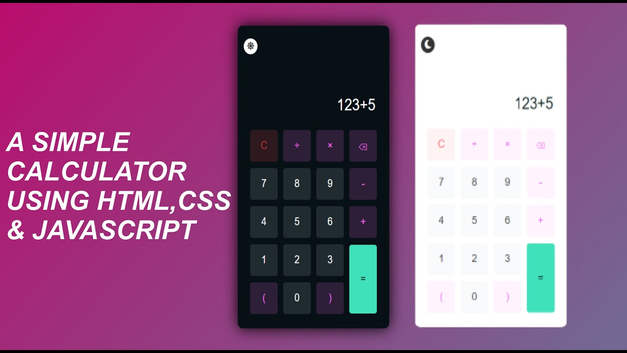 Calculator Project Using Html Css & JavaScript | How To Create ...