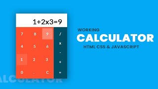 Calculator Using Html CSS & Javascript