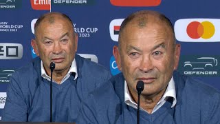Emotional Eddie Jones reacts to huge Rugby World Cup loss to Wales