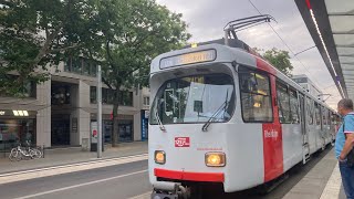 Seltener Einsatz! GT8SU 3210+3215 auf der U76 (Mitfahrt zwischen Krefeld Rheinstraße und Grundend)