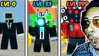 Becoming the MAX LEVEL TITAN CAMERAMAN in Roblox Titan Training Smimulator😱