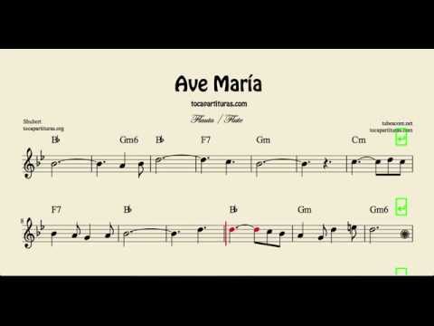 tubescore: Ave Maria by Shubert Sheet Music for Flute and Recorder. Ave  Maria Flute and Recorder Music Score Classical Music