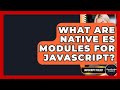 What Are Native ES Modules For JavaScript? - JavaScript Toolkit