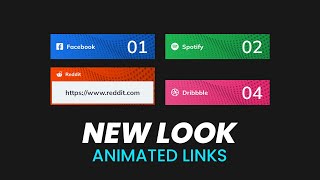 New Looking Animated Social Media Links Hover Effect | CSS Hover Effects