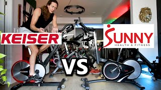Keiser M3i vs Sunny SF-B1709 - a $2000 commercial grade indoor bike compared to budget Sunny Bike