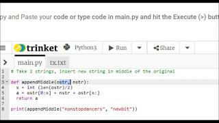 Python, Trinket and Virtualenv