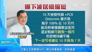 居檢縮至10天！專家曝觀察期：下波有望改7天｜三立新聞台