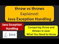 throw vs throws Explained: Java Exception Handling