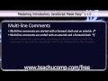 JavaScript Training Tutorial Multi-Line Comments
