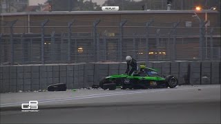 GP3 2015. Sochi. Alex Fontana hits a wall