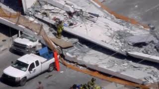 Pedestrian bridge collapses at Florida university, several hurt