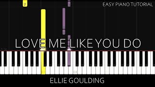 Ellie Goulding - Love Me Like You Do (Easy Piano Tutorial)