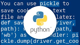 Python: use cookie to login with Selenium