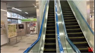 【日立】 3X エスカレーター　伊勢崎駅 3X escalator Isesaki station JR\u0026Tobu line Gunma Japan