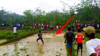 Warga Sekampung Geger! Tiba² Muncul Sosok Mengerikan Bergigi Tajam Dari Dalam Sawah!