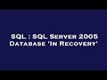 SQL : SQL Server 2005 Database 'In Recovery'