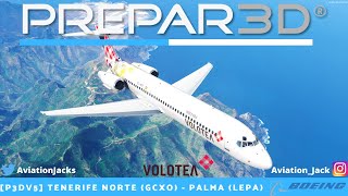 [P3Dv5.1] Approach into Palma (LEPA) | VATSIM | Volotea TFDI 717 l VOE4Y |