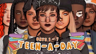 Teen-A-Day Challenge (Days 1-7) + CC List | Sims 4 Create A Sim