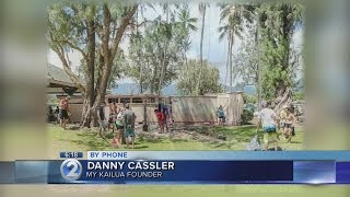 Kailua community volunteers clean up park pavilion