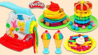 How to Make Rainbow Play Doh Ice Cream, Pasta Noodles Swirls, Waffles, and More Play Dough Desserts!