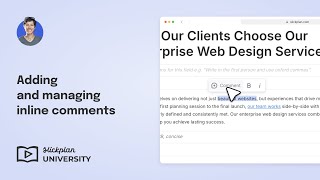 Adding and managing inline comments