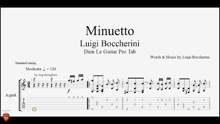 How to Play Minuetto by Luigi Boccherini on Guitar - Baroque Music Tabs Tutorial