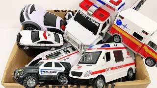 救急車とパトカーのミニカー坂道走る！緊急走行テスト☆Ambulance and police car minicars run on the slope!