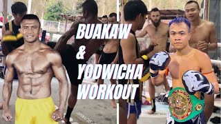 Buakaw & Yodwicha finishing their training session