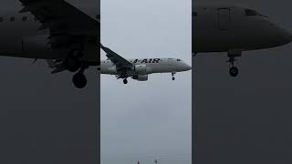 J-AIR Embraer170 伊丹空港へ着陸直前のシーンです。