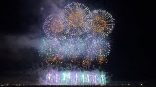 2024 茨城県 常陸太田市市制施行70周年・合併20周年記念花火大会 ラストワイドスターマイン「輝く未来へ」／野村花火工業