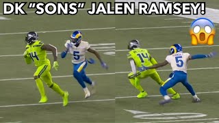 Jalen Ramsey vs DK Metcalf \u0026 Tyler Lockett (2021) Rams vs Seahawks highlights