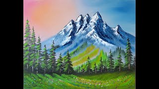 How to painting in oil a beautiful mountain.Peisaj de munte pictură în ulei. (Episode 55)