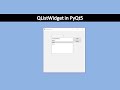 QListWidget in PyQt5