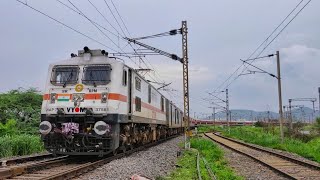 VYOM The 100th WAP-7 of ROYAPURAM ELECTRIC LOCO SHED || 12269 MAS NZM DURONTO EXPRESS #37581