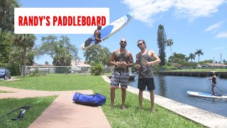 RANDY GOT A PADDLEBOARD  (Murtisol Inflatable SUP) Bag Opening and Setup | ANDRES MOVES