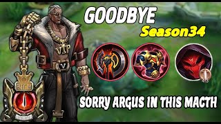 PHOVEUS SAID SORRY TO ARGUS IN THIS MATCH! GOODBYE SEASON34! SEE YOU SOON S35 | MLBB