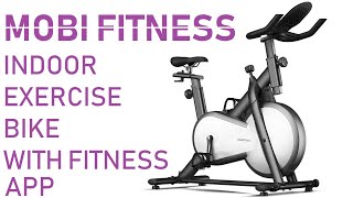 Best Mobi FITNESS Indoor Exercise Bike with Fitness App Free Recorded Classes
