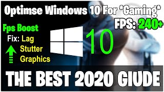 How to Optimize Windows 10 For GAMING & Performance in 2020! - Optimize Windows 10 for Gaming 2020
