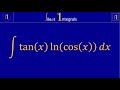 Indefinite integral of tan(x)*ln(cos(x)) by substitution | u-substitution | silent integrals