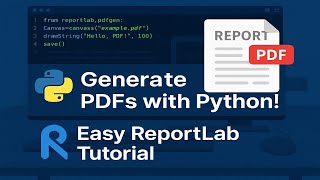 PDF Reports In Python | Python Reportlab for Beginners | Reportlab pdf generation