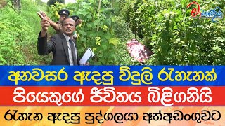 අනවසර විදුලි රැහැනක් පියෙකුගේ ජීවිතය බිළිගනියි