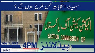 Samaa News Headlines 4pm | Senate intehkhabat kis tarah hon gye ? | SAMAA TV