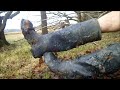 wading my wellington boots through filthy deep estuary mud