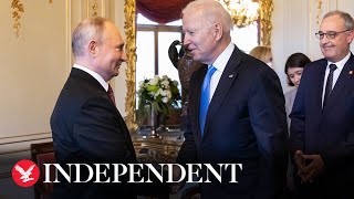 Biden and Putin open summit with a handshake