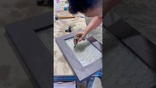 Windows glass exhaust fan round cutting #glasswork #glasswork