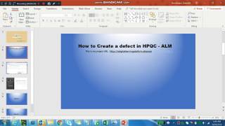 How to Create a defect in HPQC-ALM