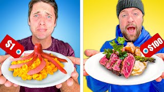 $1 vs $100 COOK OFF! *Dollar Store Budget Cooking Challenge*