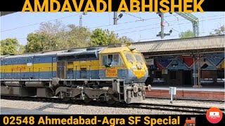 12548/02548 Ahmedabad-Agra Cantt.SF Covid19 Special Train passing through Sabarmati railway junction