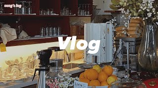 VLOG｜일상 브이로그｜판교 리스카페, 백현동 카페거리, 카페온이, 현대백화점 쇼핑, 카레만들기, 중구 목멱산방 , 남산아래 커피로스터스